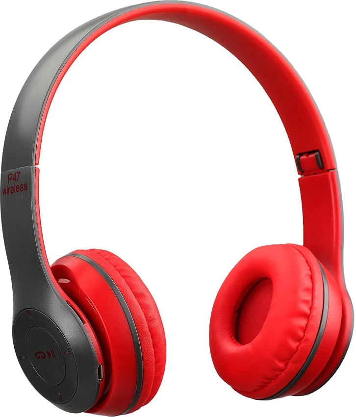 Multifunctional Wireless Bluetooth Headset P47 - Red