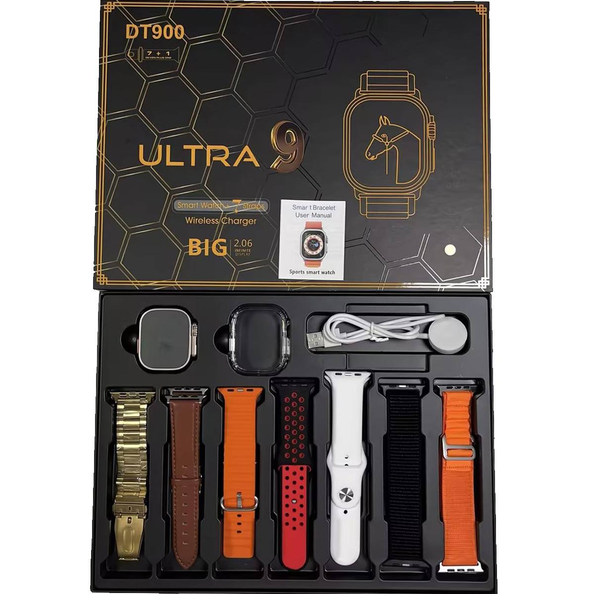 DT900 ULTRA Smart watch With 7 Straps