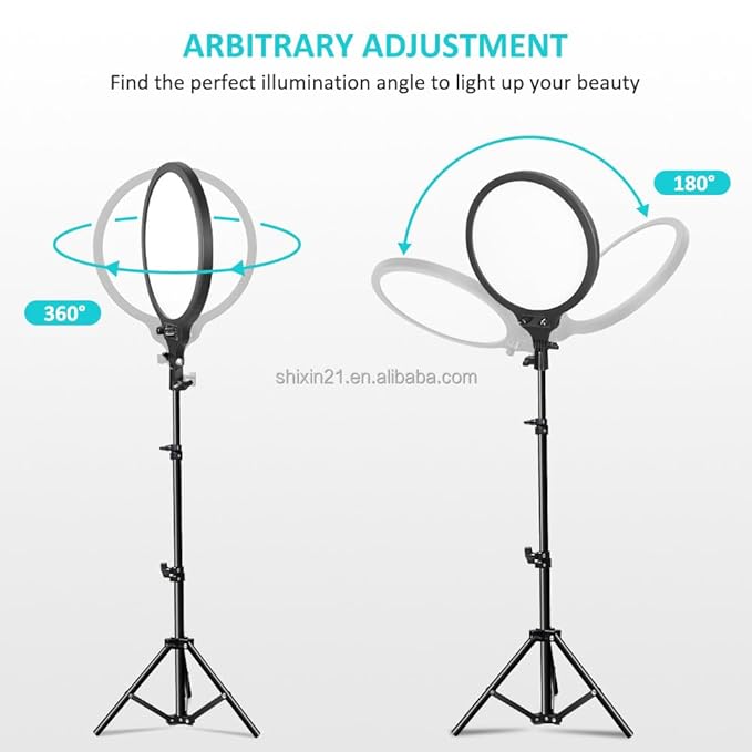 26CM Led Round Panel Light with 9 FEET Tripod Stand and Phone Holder