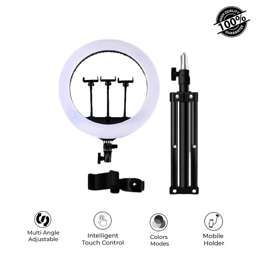 Ring Light 45CM LED Kit with 7.5ft Tripod Stand with Phone Holder